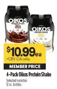 Raley's Oikos protein shake offer