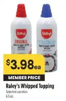 Raley's Raley's Whipped Topping offer