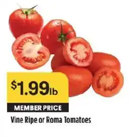 Raley's Vine Ripe or Roma Tomatoes offer