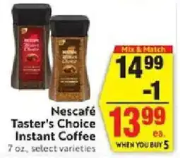 Save Mart Nescafe Taster's Choice Instant Coffee offer