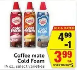 Save Mart Coffee mate Cold Foam offer