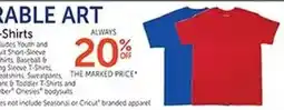 Hobby Lobby Cricut Apparel Art T-Shirts offer