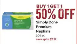 Coborn's Simply Done Premium Napkins offer
