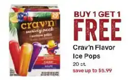 Coborn's Craw'n Flavor Ice Pops offer