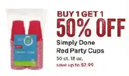 Coborn's Simply Done Red Party Cups offer
