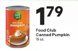 Coborn's Food Club Canned Pumpkin offer