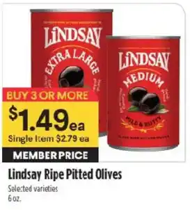 Lindsay Ripe Pitted Olives