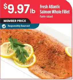 Raley's Fresh Atlantic Salmon Whole Fillet offer