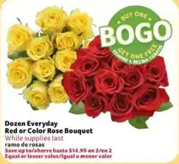 Fresco y Más Dozen Everyday Red or Color Rose Bouquet offer