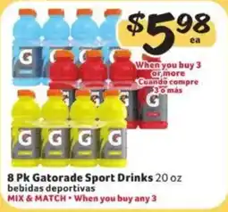 Fresco y Más 8 Pk Gatorade Sport Drinks offer