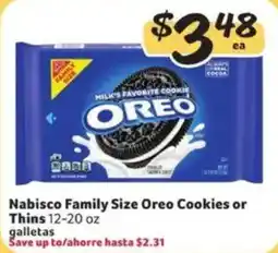 Fresco y Más Nabisco Family Size Oreo Cookies or Thins offer