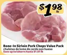 Fresco y Más Bone-In Sirloin Pork Chops Value Pack offer