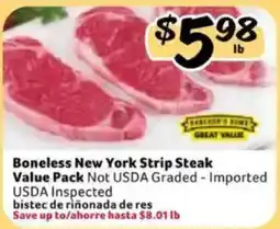 Fresco y Más Boneless New York Strip Steak Value Pack offer