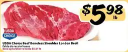 Fresco y Más Usda choice beef boneless shoulder london broil offer
