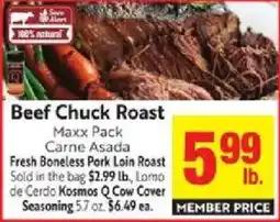 Save Mart Maxx Pack Beef Chuck Roast offer