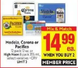 Save Mart Modelo, Corona or Pacifico offer