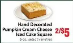 Save Mart Hand Decorated Pumpkin Cream Cheese Iced Cake Square offer