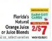 Save Mart Florida's Natural Orange Juice or Juice Blends offer