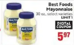 Save Mart Best Foods Mayonnaise offer