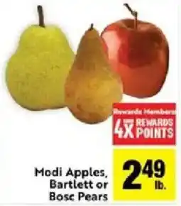 Save Mart Modi Apples, Bartlett or Bosc Pears offer