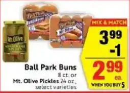 Save Mart Ball Park Buns or Mt. Olive Pickles offer