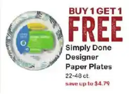 Coborn's Simply Done Designer Paper Plates offer