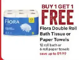 Coborn's Fiola Double Roll Bath Tissue or Paper Towels offer
