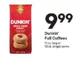 Coborn's Dunkin' fall coffees offer