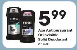 Coborn's Axe Antiperspirant Or Invisible Solid Deodorant offer
