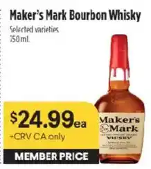Raley's Maker's Mark Bourbon Whisky offer