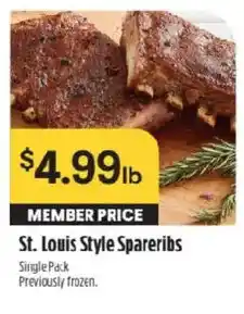 Raley's St. Louis Style Spareribs offer