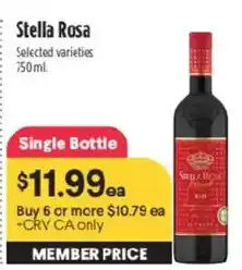Raley's Stella Rosa Selected Varieties offer