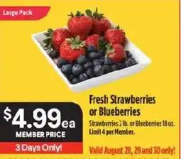 Raley's Fresh Strawberries or Blueberries offer