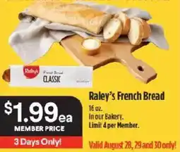 Raley's Raley's French Bread offer