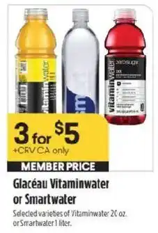 Raley's Glacéau Vitaminwater or Smartwater offer