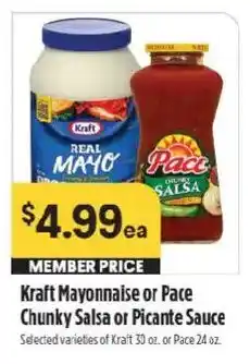 Raley's Kraft Mayonnaise or Pace Chunky Salsa or Picante Sauce offer