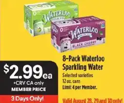 Raley's Waterloo Sparkling Water offer