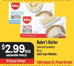 Raley's Raley's Butter offer
