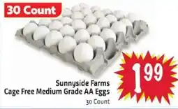 Foodmaxx Sunnyside Farms Cage Free Medium Grade AA Eggs offer