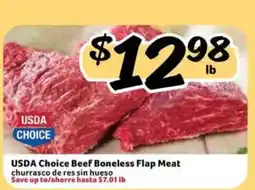 Fresco y Más Usda choice beef boneless flap meat offer