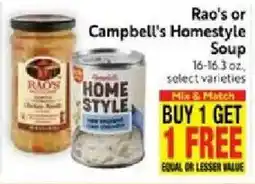 Save Mart Rao's or Campbell's Homestyle Soup offer