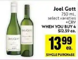 Save Mart Joel Gott select varieties offer