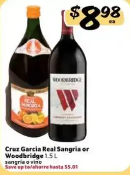 Fresco y Más Cruz Garcia Real Sangria or Woodbridge sangria o vino offer