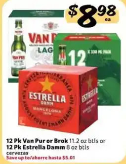 Fresco y Más Van Pur or Estrella Damm cervezas offer