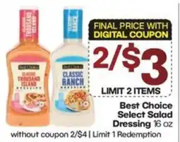 The Markets Best Choice Select Salad Dressing offer