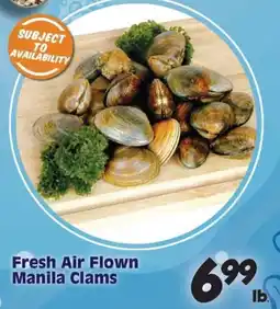 Times Supermarkets Fresh Air Flown Manila Clams offer