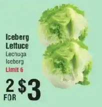 Smart & Final Iceberg Lettuce offer
