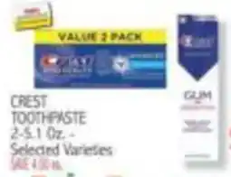 Ingles Markets Crest toothpaste offer