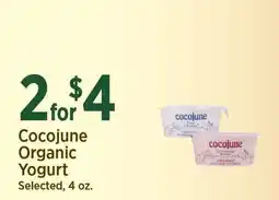 Yoke's Fresh Market Cocojune Organic Yogurt offer
