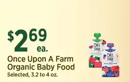 Yoke's Fresh Market Once Upon A Farm Organic Baby Food offer